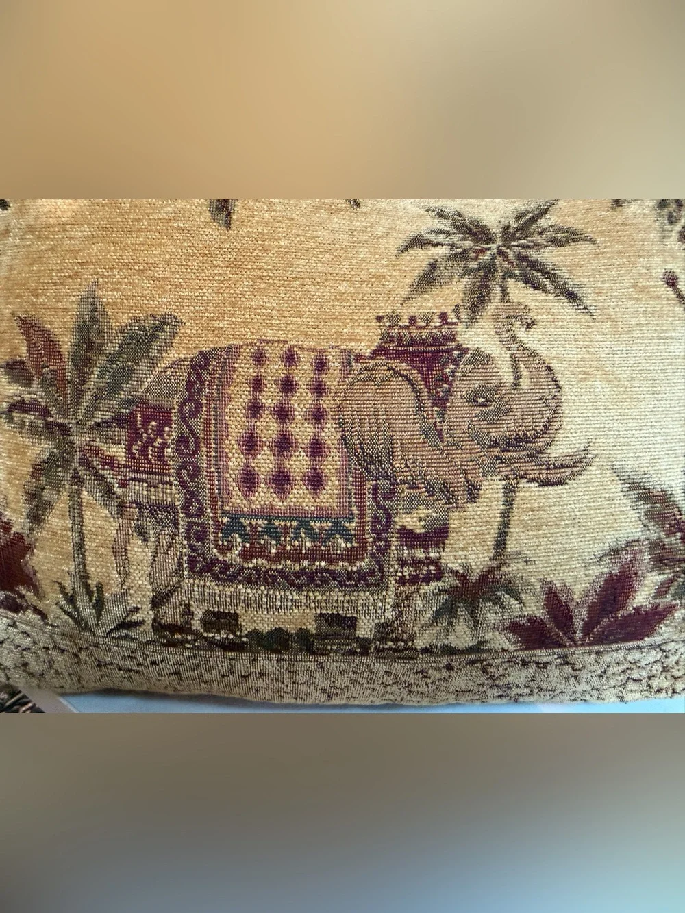 Vintage Ethan Allen Marcovaldo Tapestry Throw Pillow